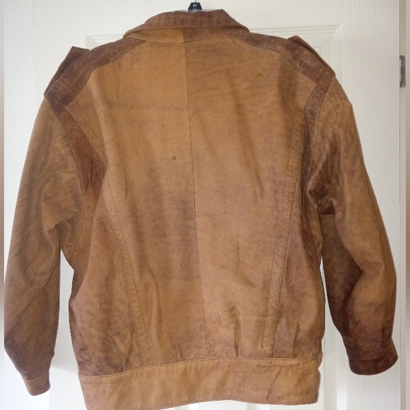 Vintage Leather Bomber Jacket - Picture 3 of 5